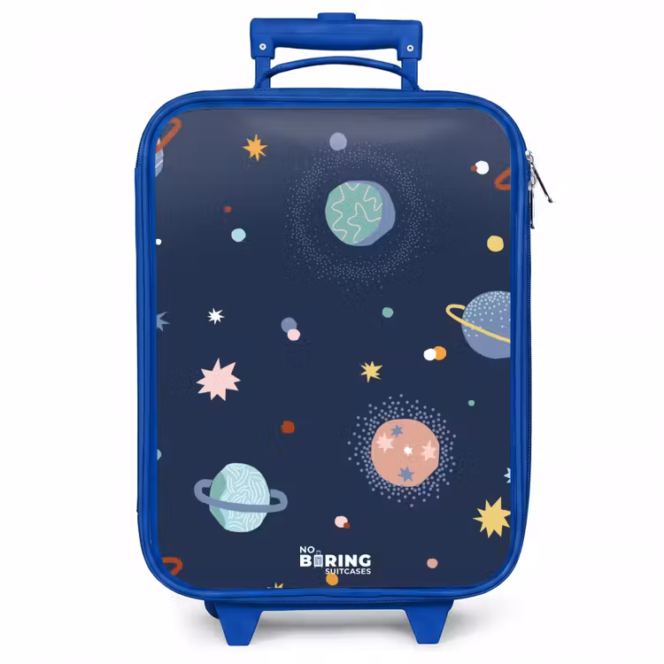 Kinderkoffer - Blauw - Patroon van planeten — 1