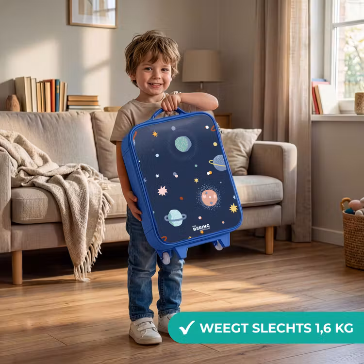 Kinderkoffer - Blauw - Patroon van planeten — 2