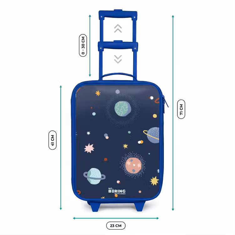 Kinderkoffer - Blauw - Patroon van planeten — 6