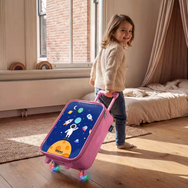 Kinderkoffer - Roze - Astronaut op een planeet — 3
