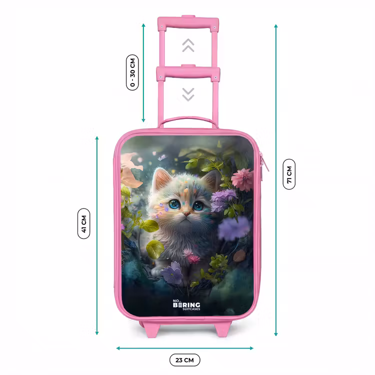 Kinderkoffer - Roze - Kitten verstopt achter bloemen — 6