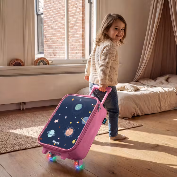 Kinderkoffer - Roze - Patroon van planeten — 3