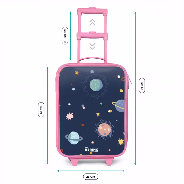 Kinderkoffer - Roze - Patroon van planeten — 6