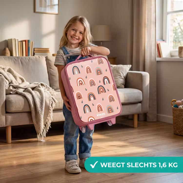 Kinderkoffer - Roze - Roze regenbogen patroon — 2