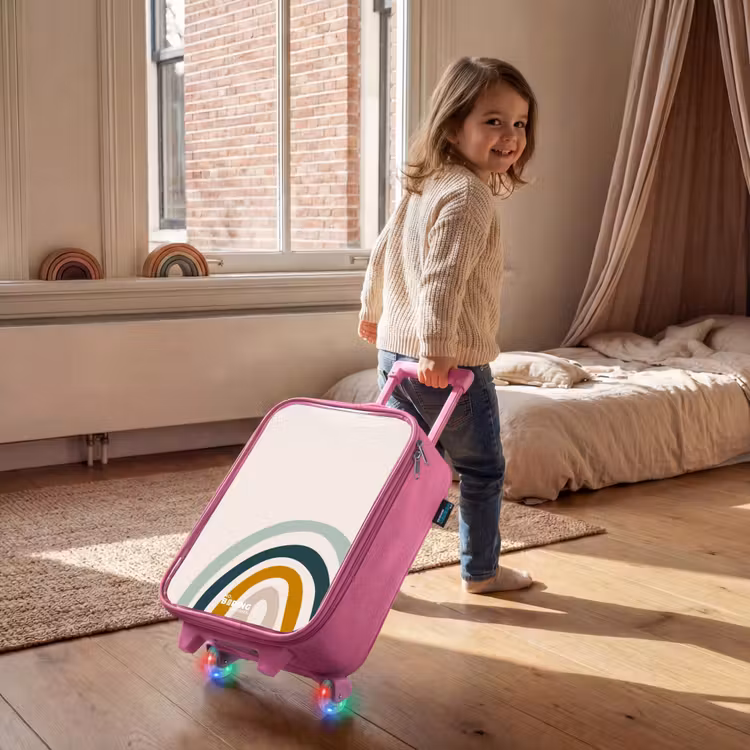Kinderkoffer - Roze - Ruwe regenboog aqua — 3