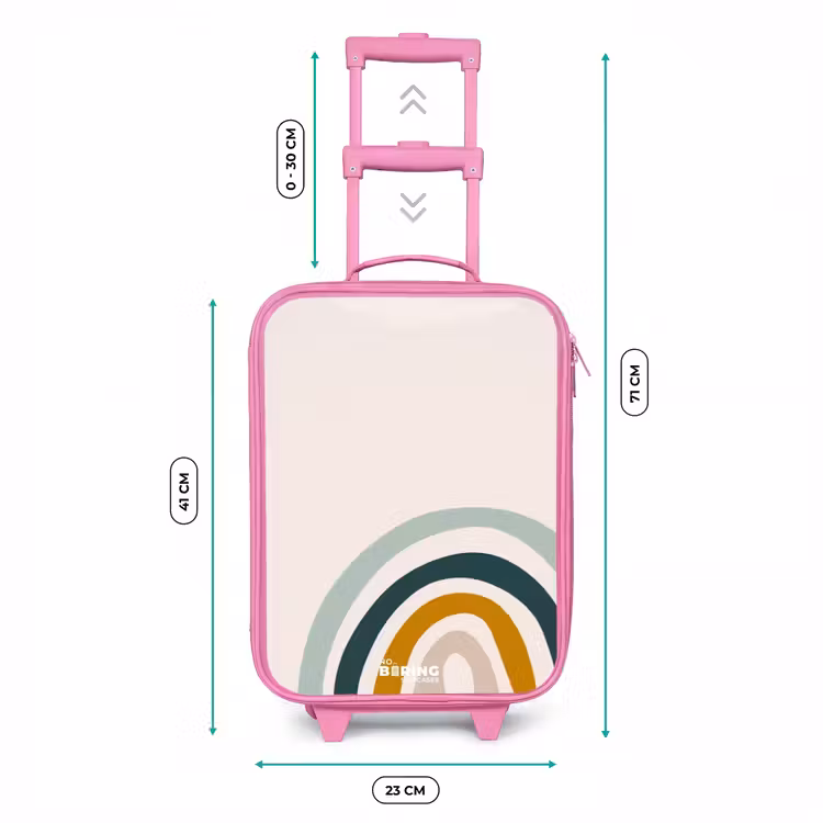 Kinderkoffer - Roze - Ruwe regenboog aqua — 6