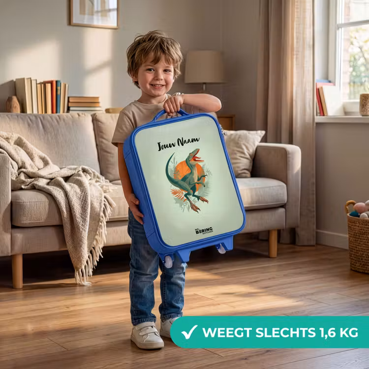 Kinderkoffer - Blauw - Dier - Dino - Natuur — 2