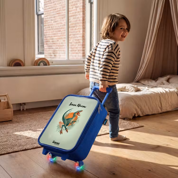 Kinderkoffer - Blauw - Dier - Dino - Natuur — 3