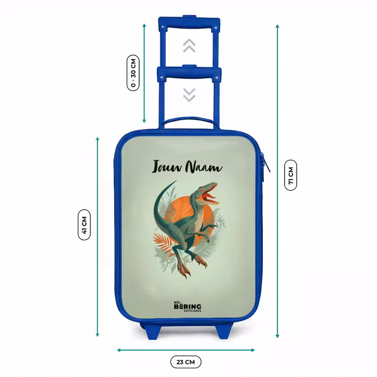 Kinderkoffer - Blauw - Dier - Dino - Natuur — 6