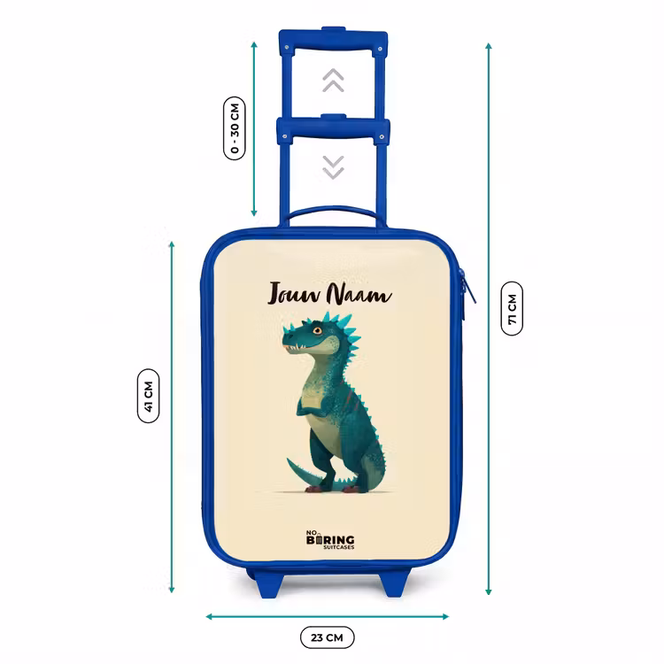 Kinderkoffer - Blauw - Dino - Dier - Blauw - Groen — 6