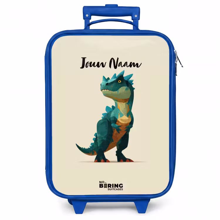 Kinderkoffer - Blauw - Dino - Dier - Groen — 1