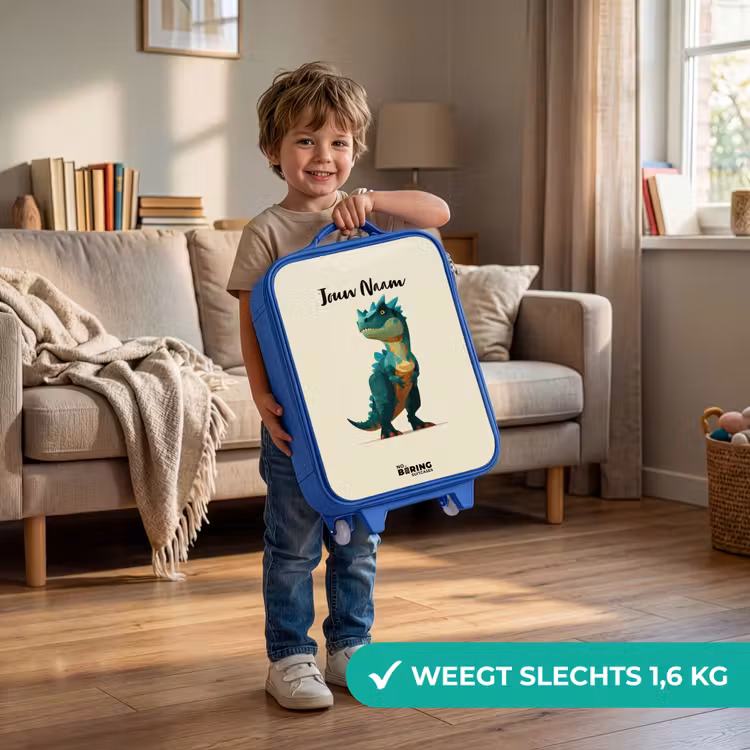 Kinderkoffer - Blauw - Dino - Dier - Groen — 2