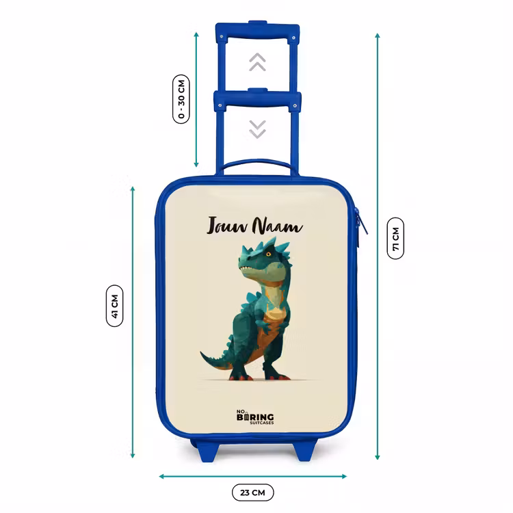 Kinderkoffer - Blauw - Dino - Dier - Groen — 6