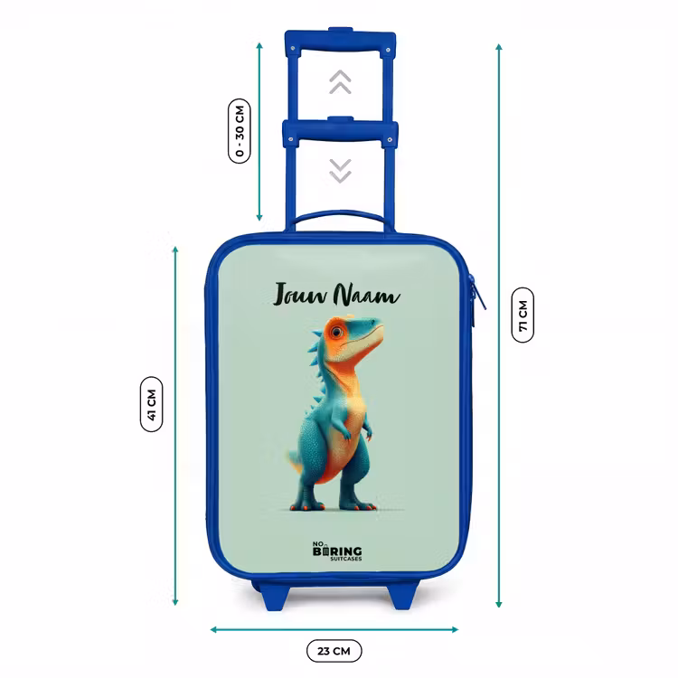 Kinderkoffer - Blauw - Dino - Dier - Groen - Oranje — 6