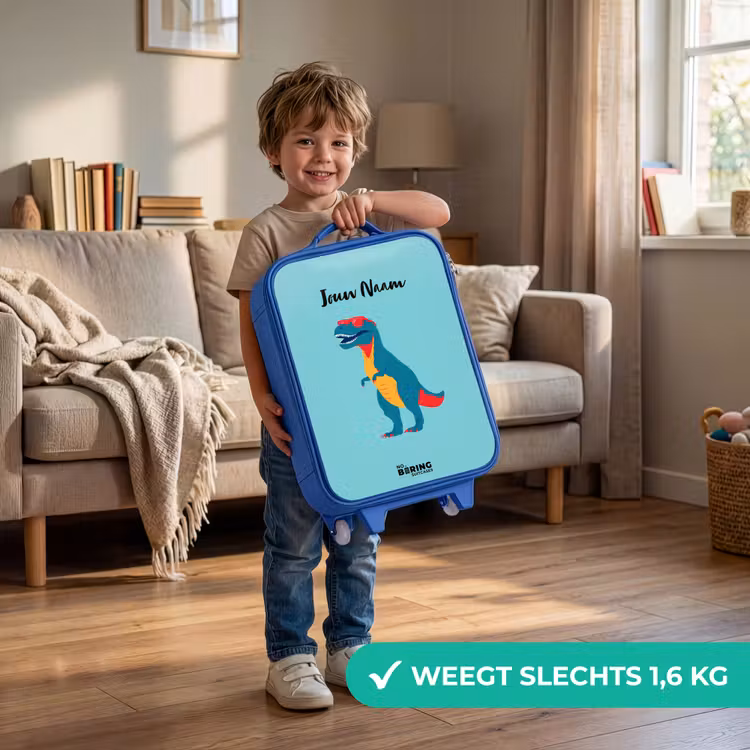Kinderkoffer - Blauw - Dino - Dier - Zonnebril — 2