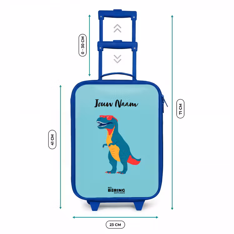 Kinderkoffer - Blauw - Dino - Dier - Zonnebril — 6