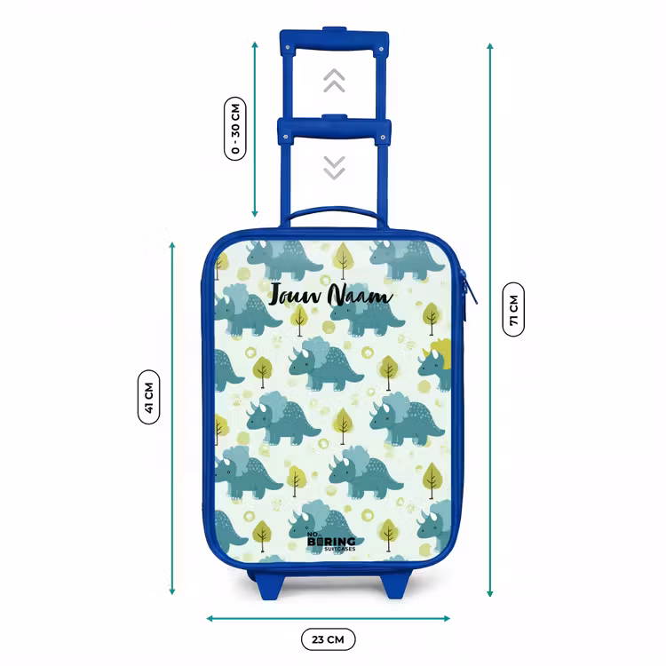 Kinderkoffer - Blauw - Dinos - Patroon - Natuur — 6