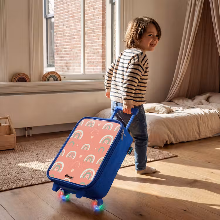 Kinderkoffer - Blauw - Koraal kleurenbogen — 3