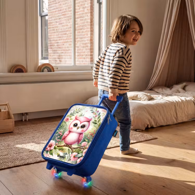 Kinderkoffer - Blauw - Roze Rafaël — 3