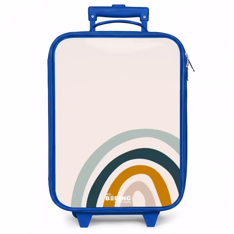 Kinderkoffer - Blauw - Ruwe regenboog aqua — 1