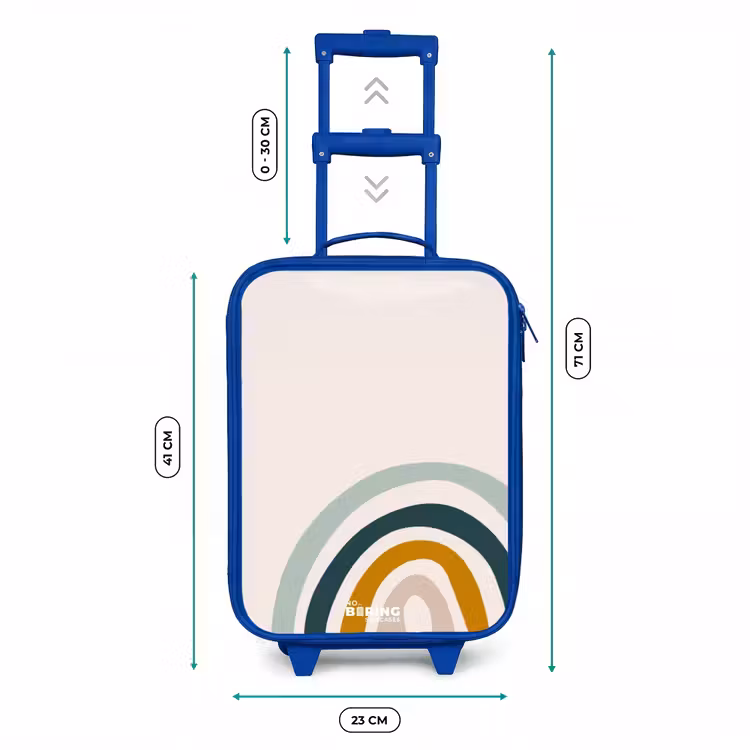 Kinderkoffer - Blauw - Ruwe regenboog aqua — 6