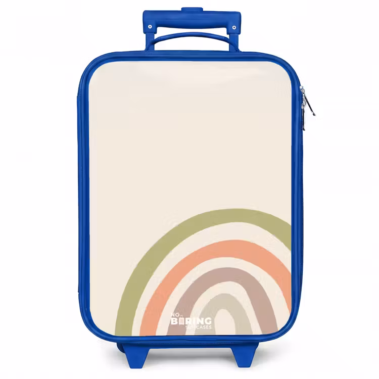 Kinderkoffer - Blauw - Ruwe regenboog pastel — 1