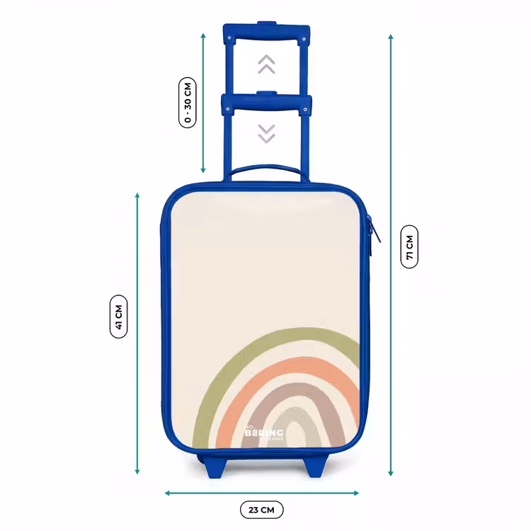 Kinderkoffer - Blauw - Ruwe regenboog pastel — 6