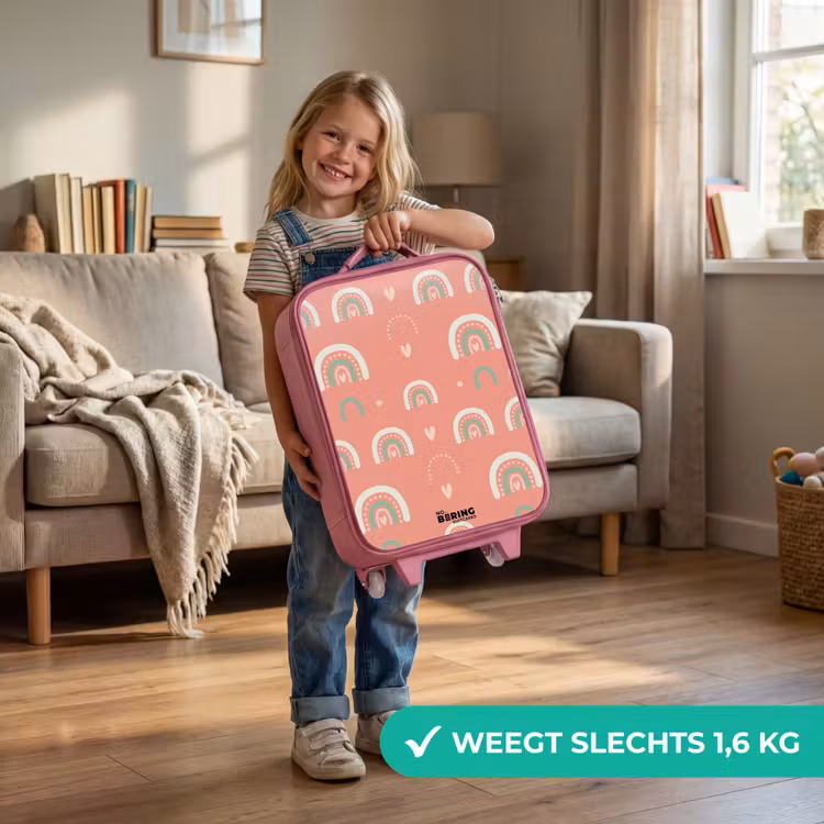 Kinderkoffer - Roze - Koraal kleurenbogen — 2