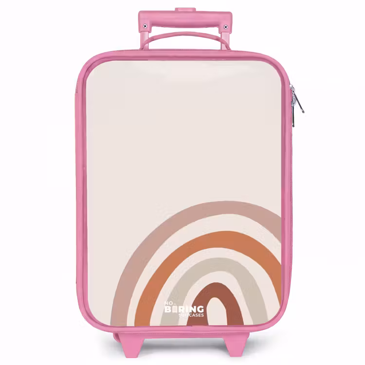 Kinderkoffer - Roze - Ruwe regenboog naturel — 1