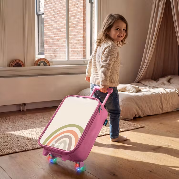Kinderkoffer - Roze - Ruwe regenboog pastel — 3