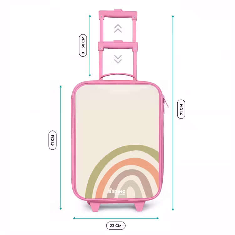 Kinderkoffer - Roze - Ruwe regenboog pastel — 6