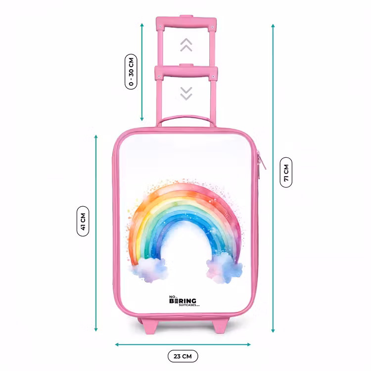 Kinderkoffer - Roze - Waterverf regenboog — 6