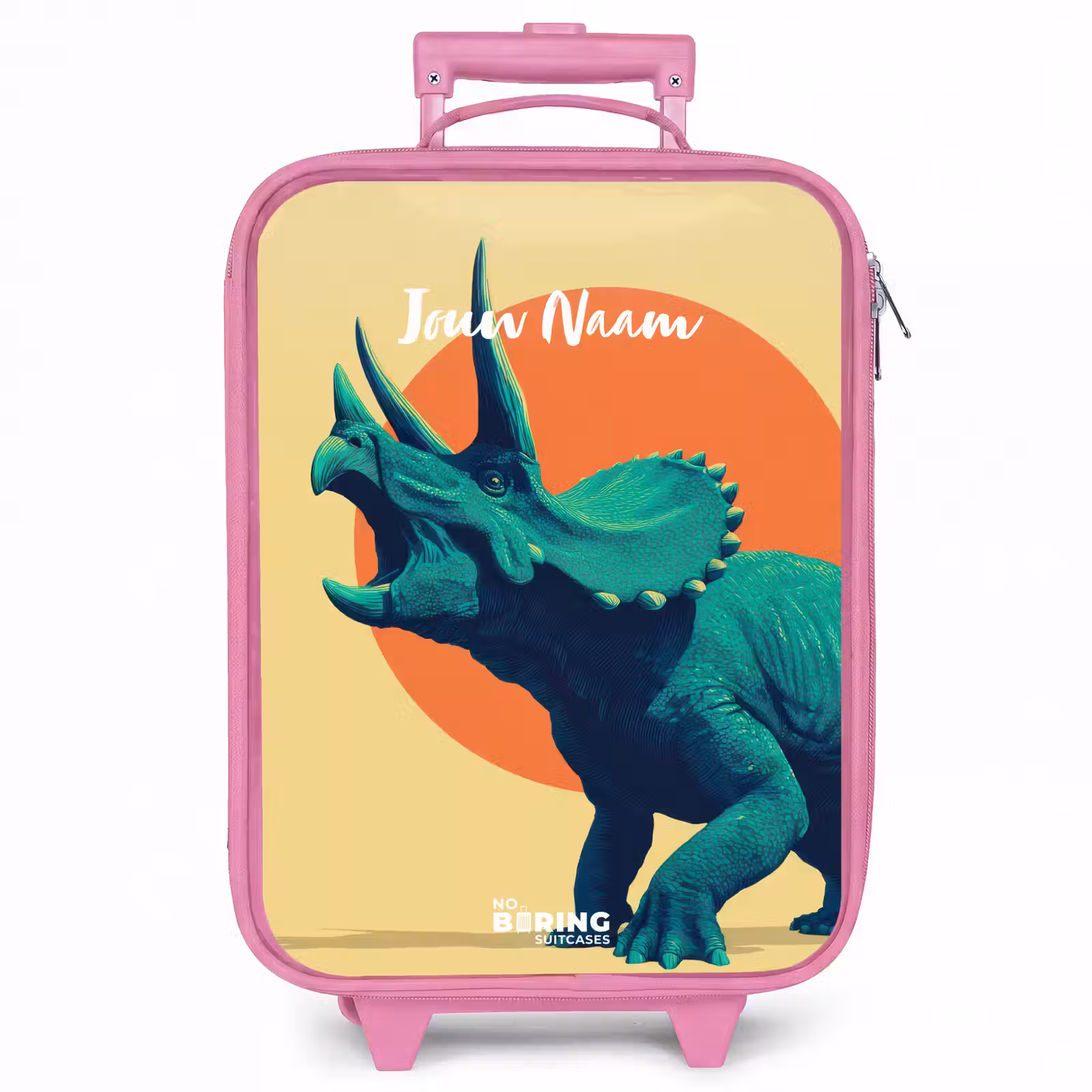 Kinderkoffer - Roze - Dino - Triceratops - Dier — 1