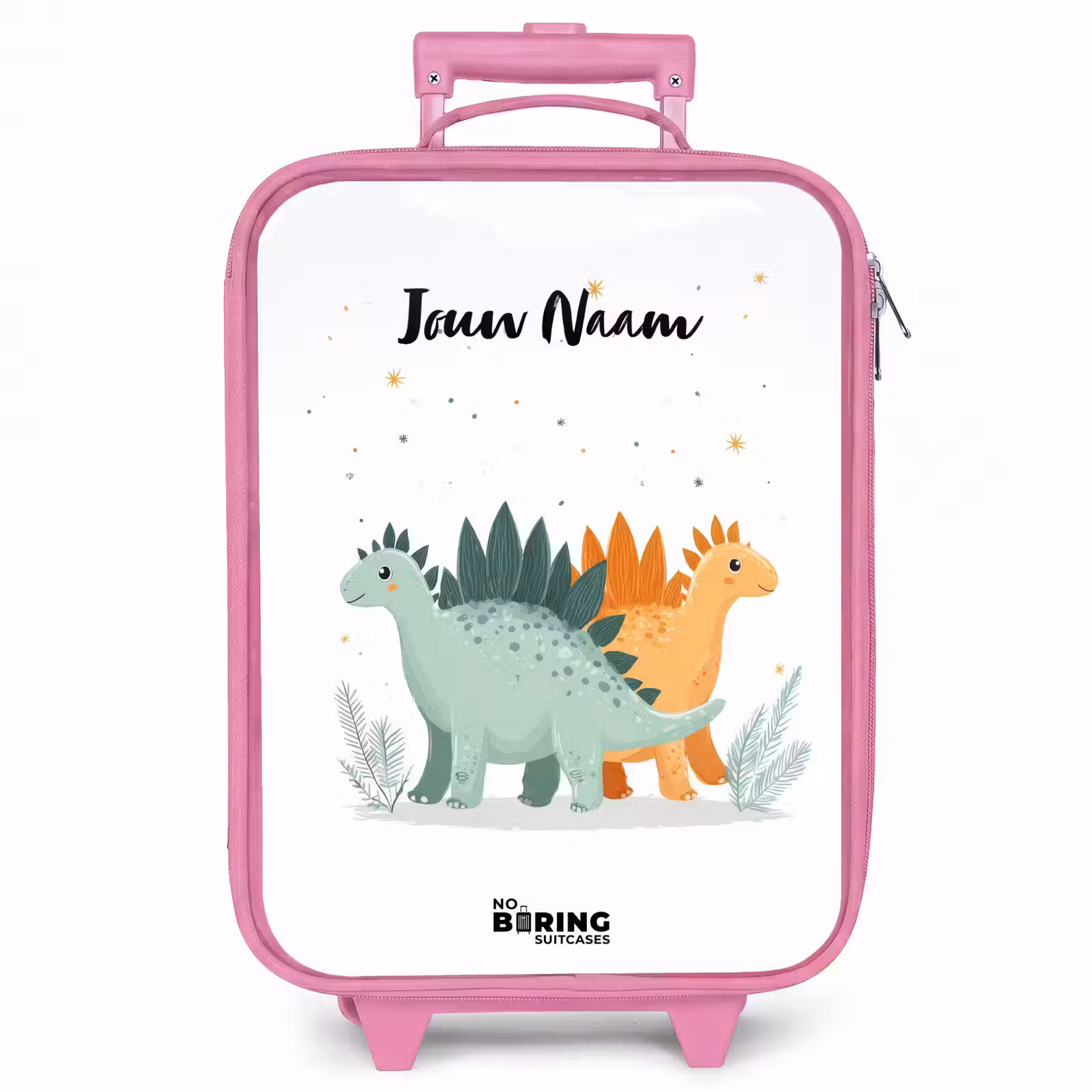 Kinderkoffer - Roze - Dinos - Dieren - Sterren — 1