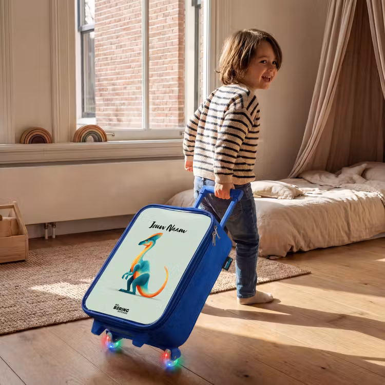 Kinderkoffer - Blauw - Dino - Blauw - Dier — 3