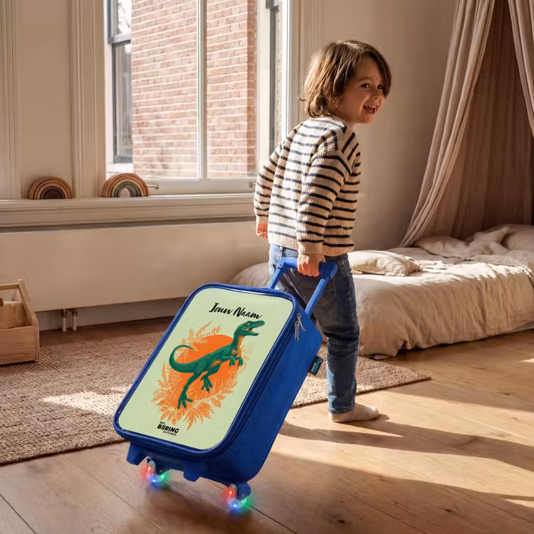 Kinderkoffer - Blauw - Dino - Natuur - Groen — 3