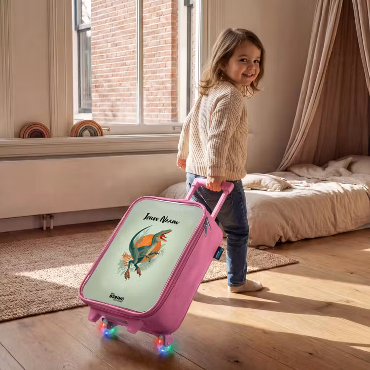 Kinderkoffer - Roze - Dier - Dino - Natuur — 3