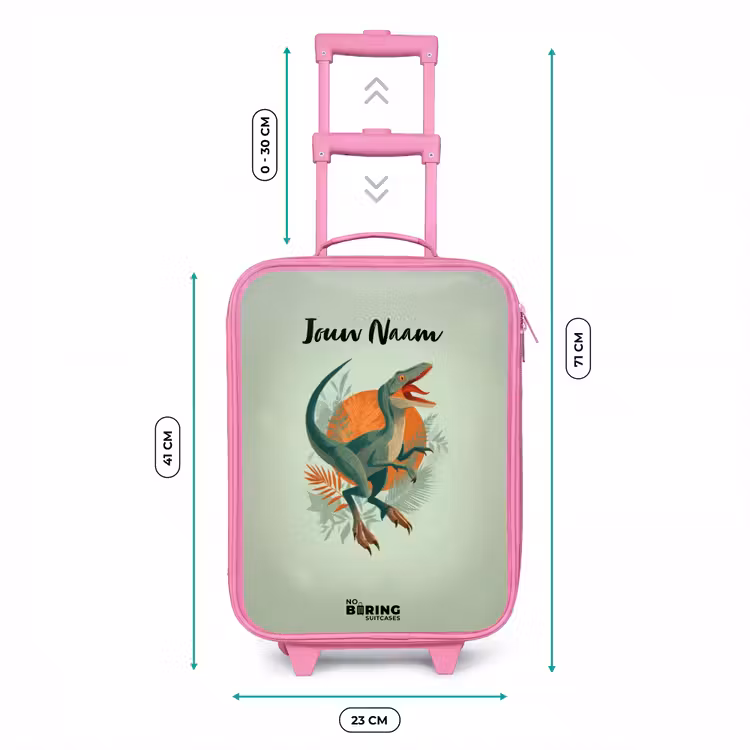 Kinderkoffer - Roze - Dier - Dino - Natuur — 6