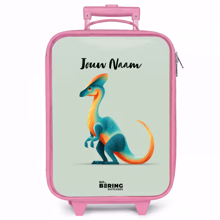 Kinderkoffer - Roze - Dino - Blauw - Dier — 1