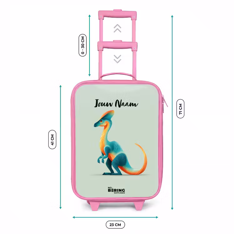 Kinderkoffer - Roze - Dino - Blauw - Dier — 6