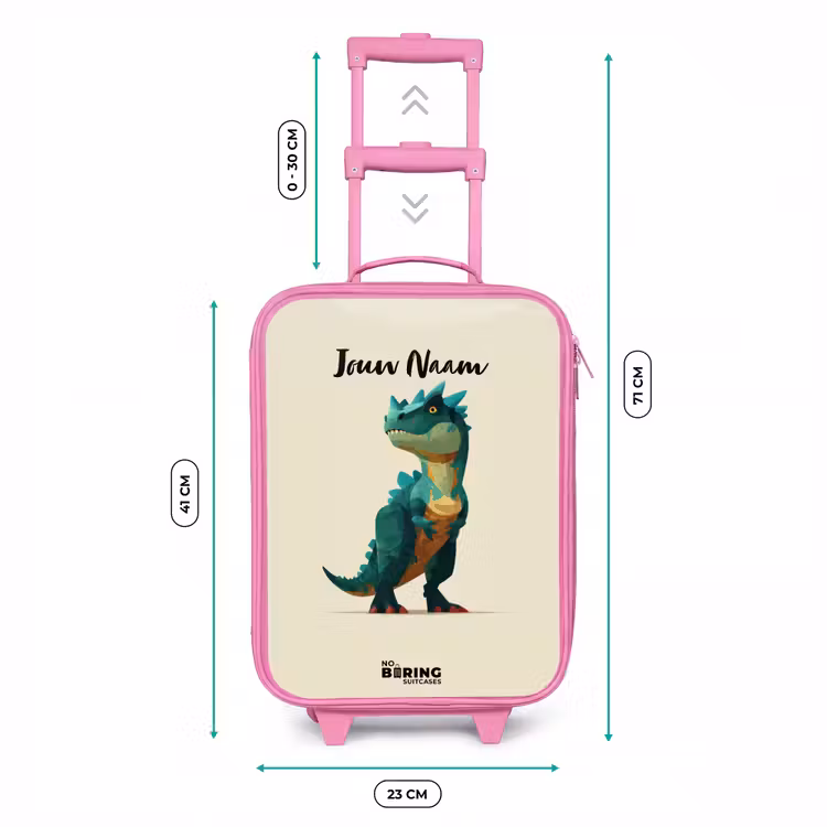 Kinderkoffer - Roze - Dino - Dier - Groen — 6