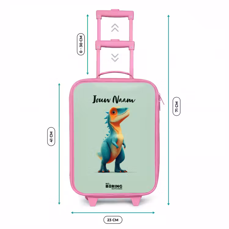 Kinderkoffer - Roze - Dino - Dier - Groen - Oranje — 6