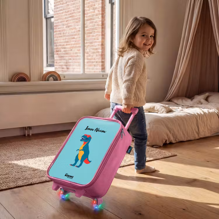 Kinderkoffer - Roze - Dino - Dier - Zonnebril — 3