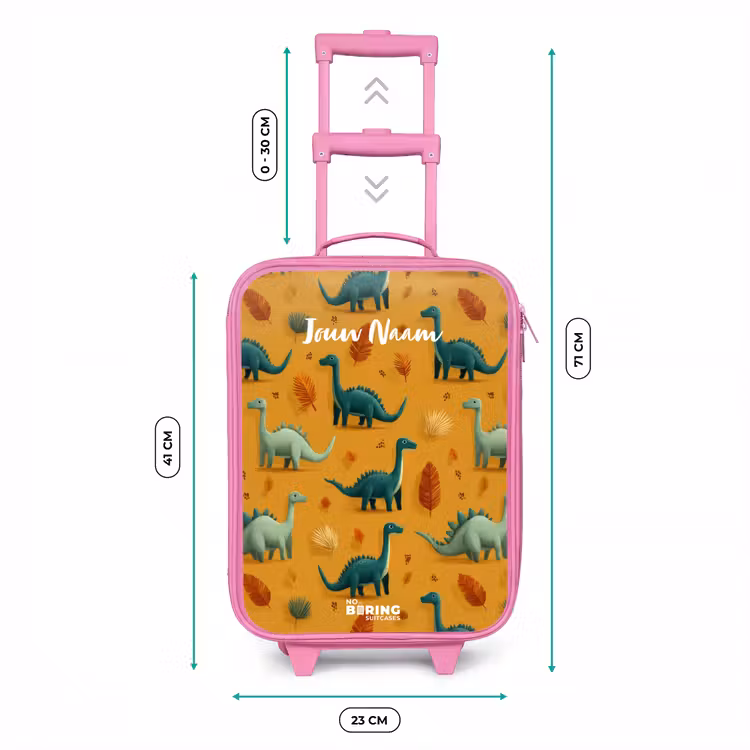 Kinderkoffer - Roze - Dino - Dieren - Patroon — 6