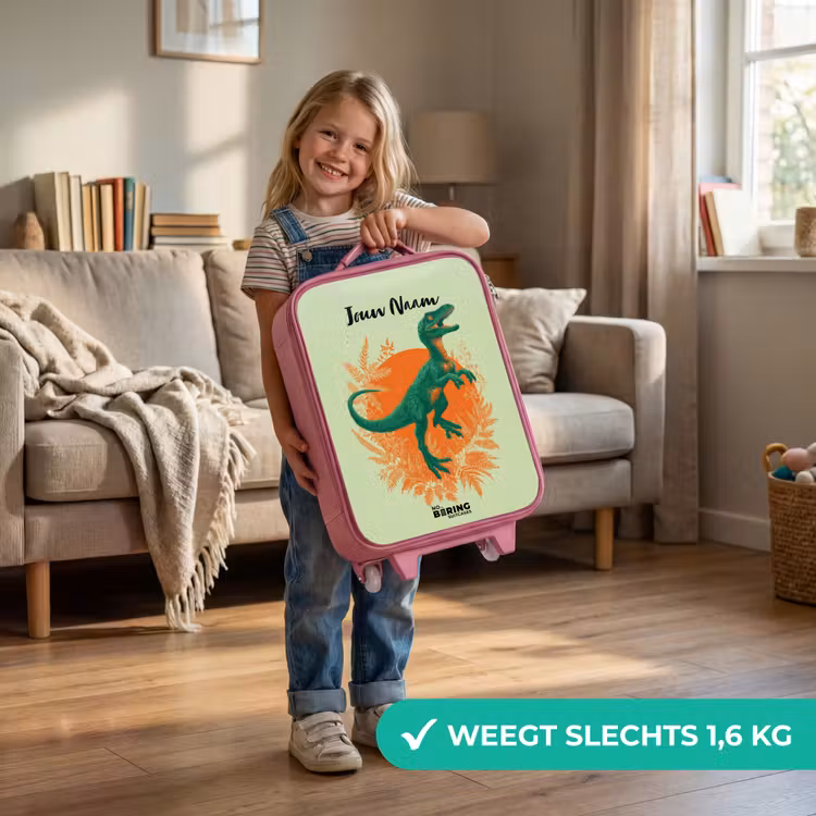 Kinderkoffer - Roze - Dino - Natuur - Groen — 2