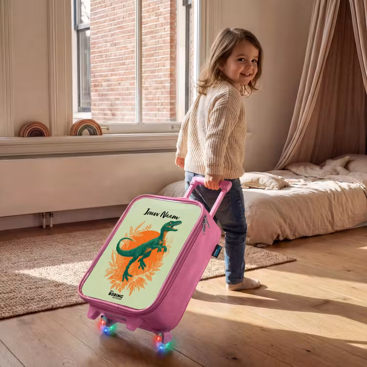Kinderkoffer - Roze - Dino - Natuur - Groen — 3