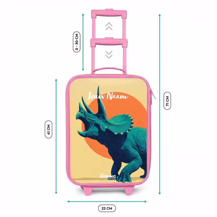 Kinderkoffer - Roze - Dino - Triceratops - Dier — 6