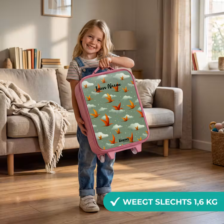 Kinderkoffer - Roze - Patroon - Dino - Pterosaurussen — 2