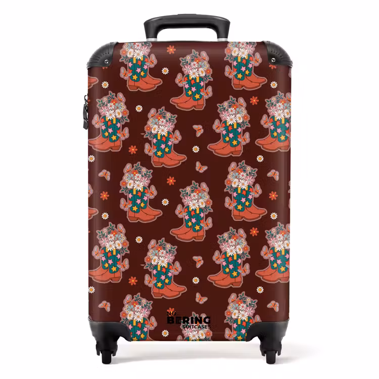 Koffer - Retro disco laarzen patroon kleurrijk — 1