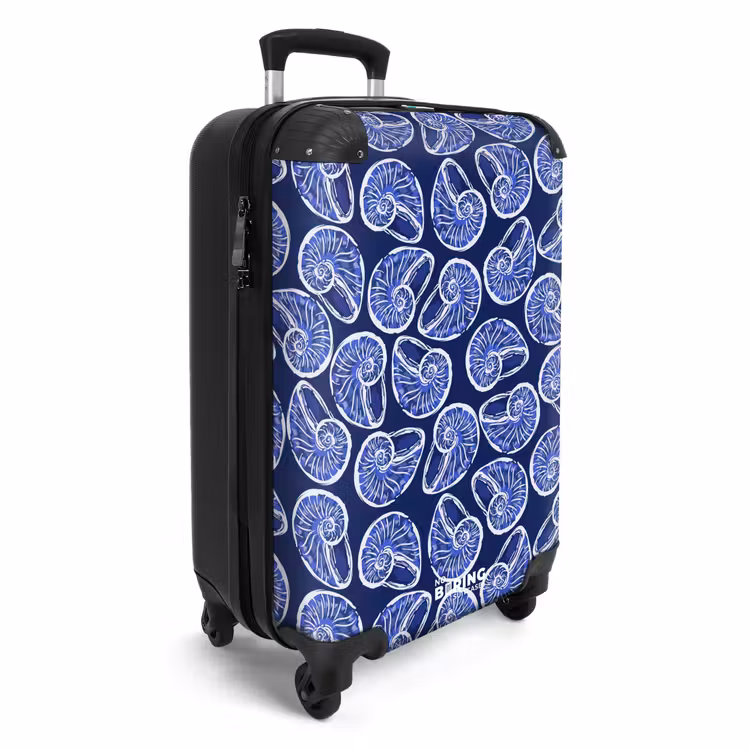 Koffer - Blauwe schelpen patroon — 2